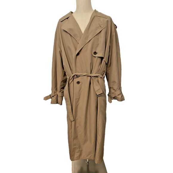 NEWPORT HARVOR トレンチコート MAKE MY DAY】NEWPORT HARBOR smooth black trench coat made in